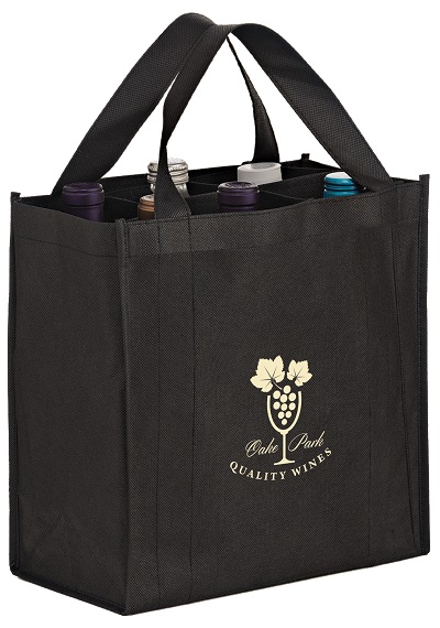 woven wine tote