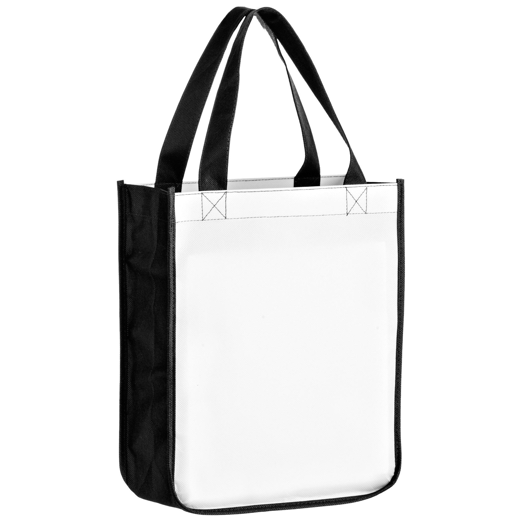 SUBL9411 Dye Sublimation OPP Laminated Non Woven Sublimated Rounded Bottom Tote Bag